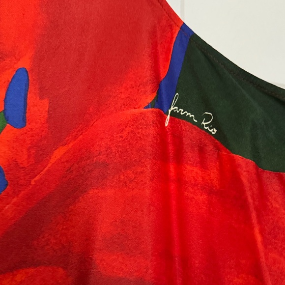 Farm Rio for Anthropologie Halter Maxi Floral Sleeveless Dress w Pockets Size L - Picture 5 of 14